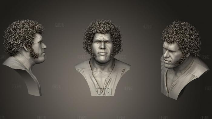 Andre the Giant stl model for CNC